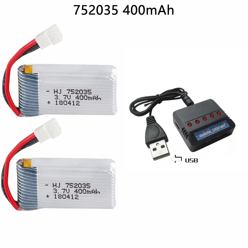 Eachine Drone E58 - 752035 3.7V 400mAh 35C Drone Battery